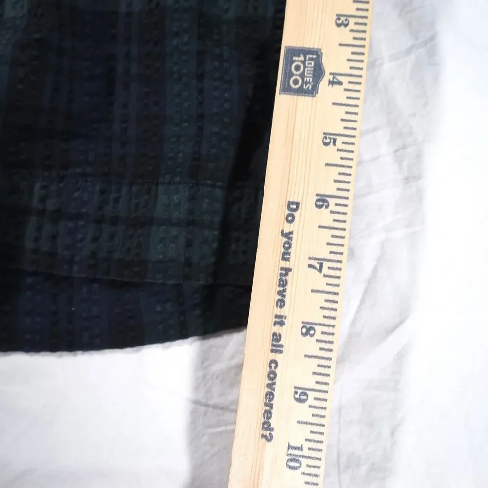Polo Ralph Lauren Seersucker Blackwatch Plaid Shorts Navy Blue Green 40